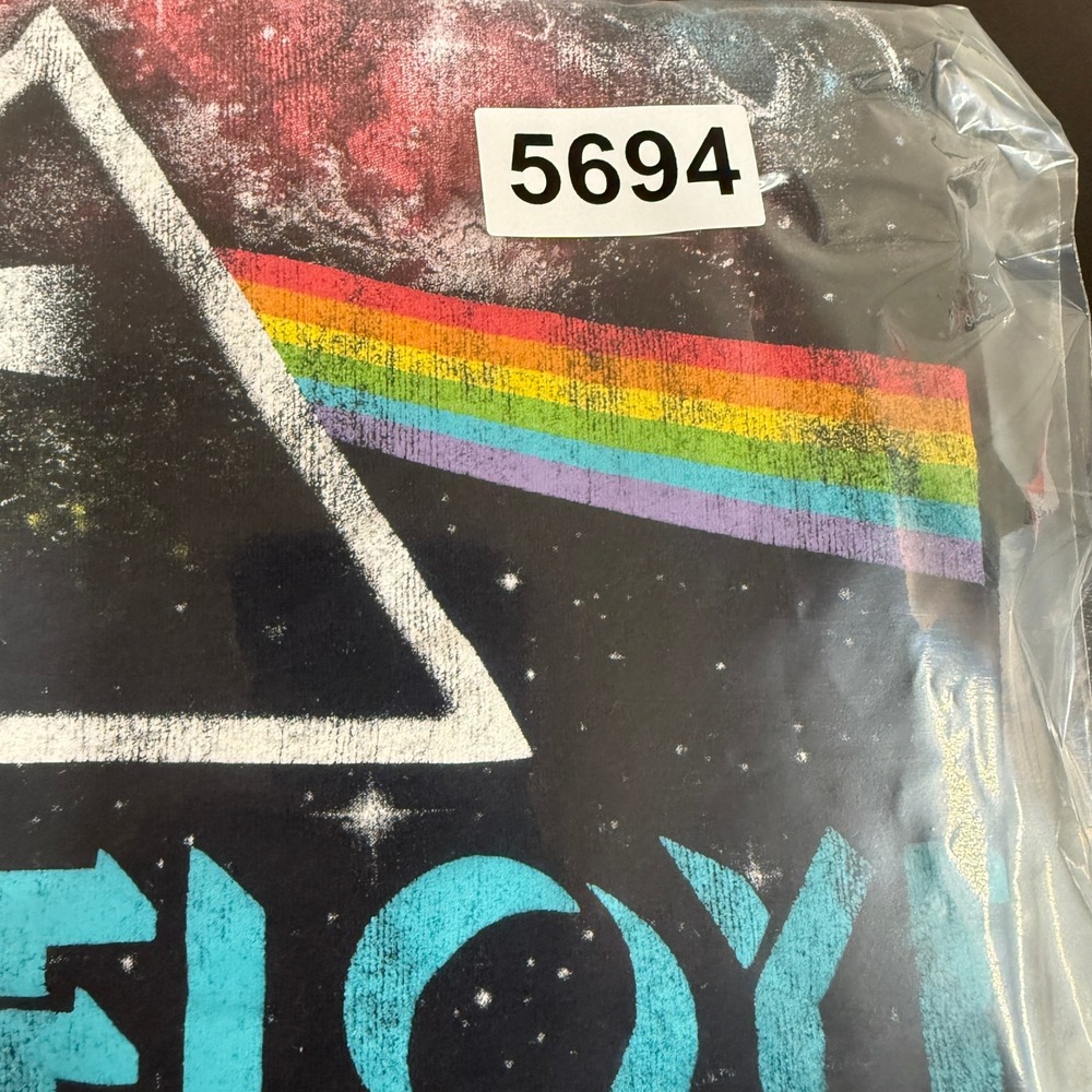 Pink Floyd T-Shirt Women Large Dark Side of the Moon Black Graphic Relaxed Fit - Picture 8 of 8
